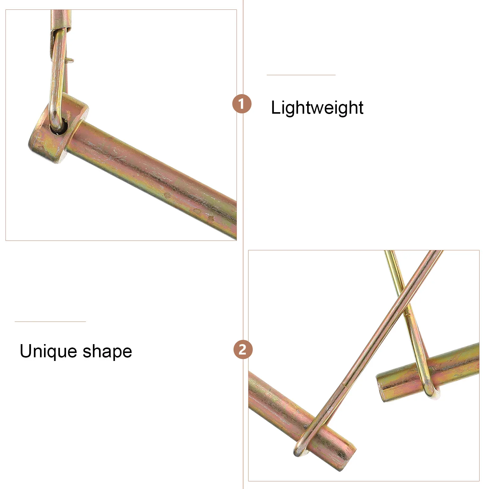 

10 шт. прочный оцинкованный стопорный штифт вала, предохранительные крепления для крючков прицепа, ножки домкрата, стопорный штифт вала