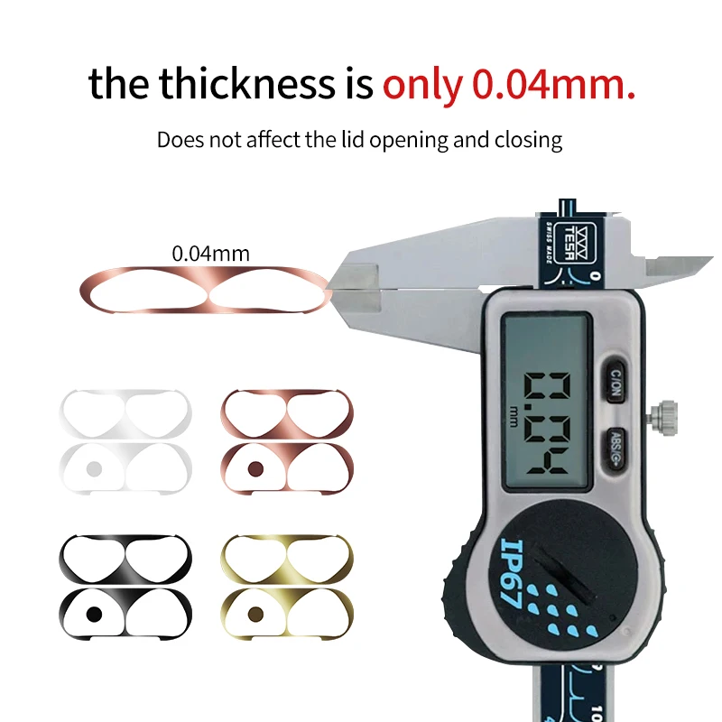 Für AirPods 4 Aufkleber Kopfhörer Fall Metall Staubdicht Kratzfest Aufkleber Abdeckung Für Airpods 4 4th 2024 Gen Schutz Film