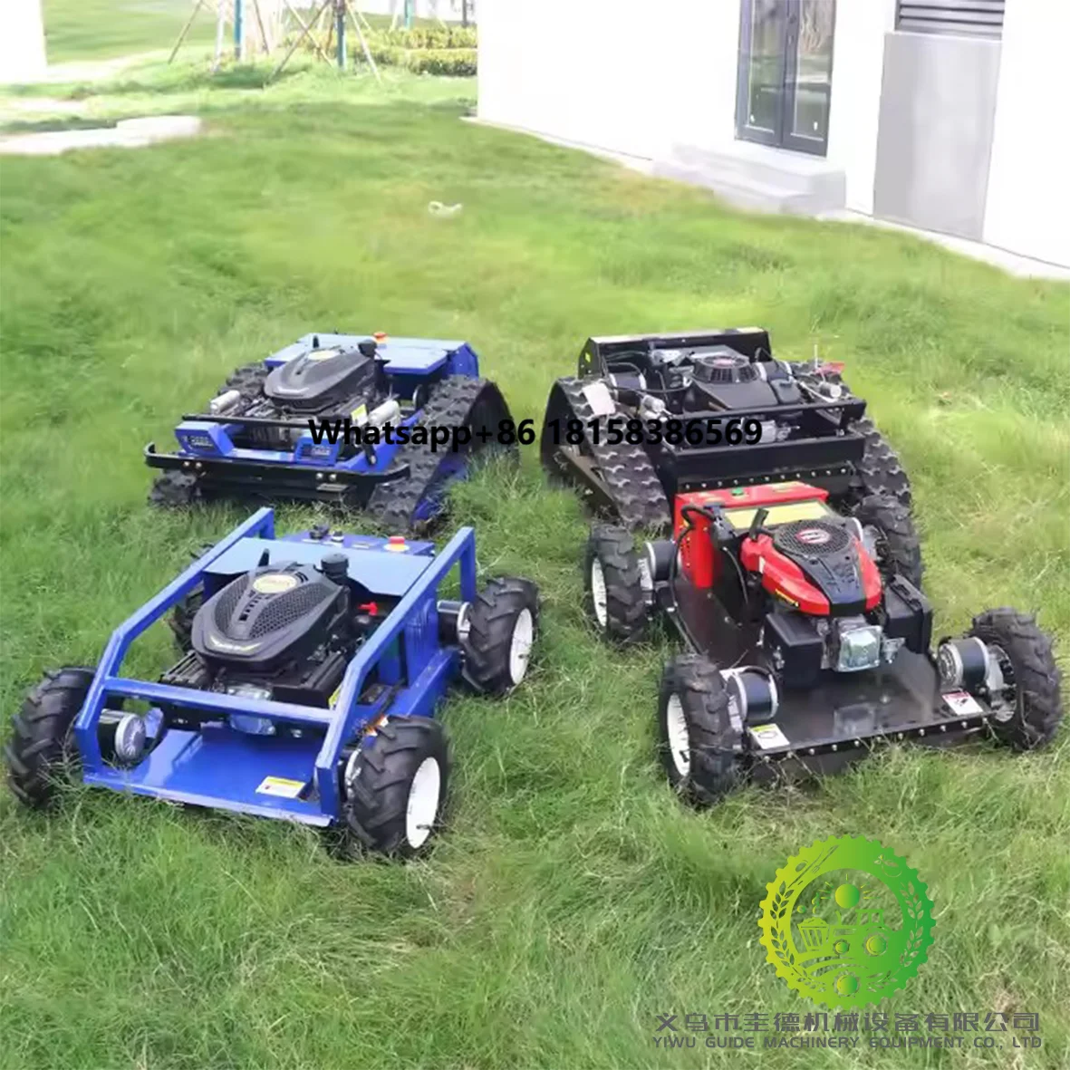 

Fast Delivery All Terrain Lawn Mower Remote Control Rubber Track Lawn Mower Garden Mower Self-Propelled Weed Whacker