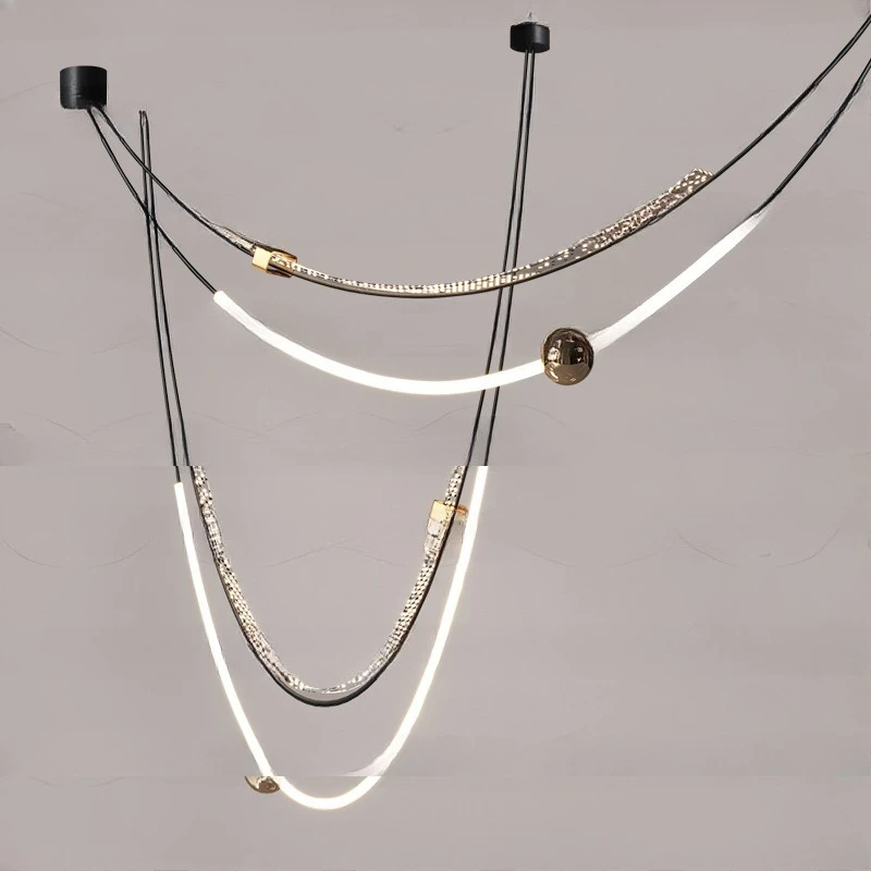 

Modern simple chandelier new designer Italian art chandelier single tea room