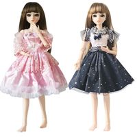 Handmade Lace Dresses Dress Up DIY Accessories Dolls Party Clothes Birthday Gift Fashion Elegant Princess for 1/3 Bjd 60cm Dolls