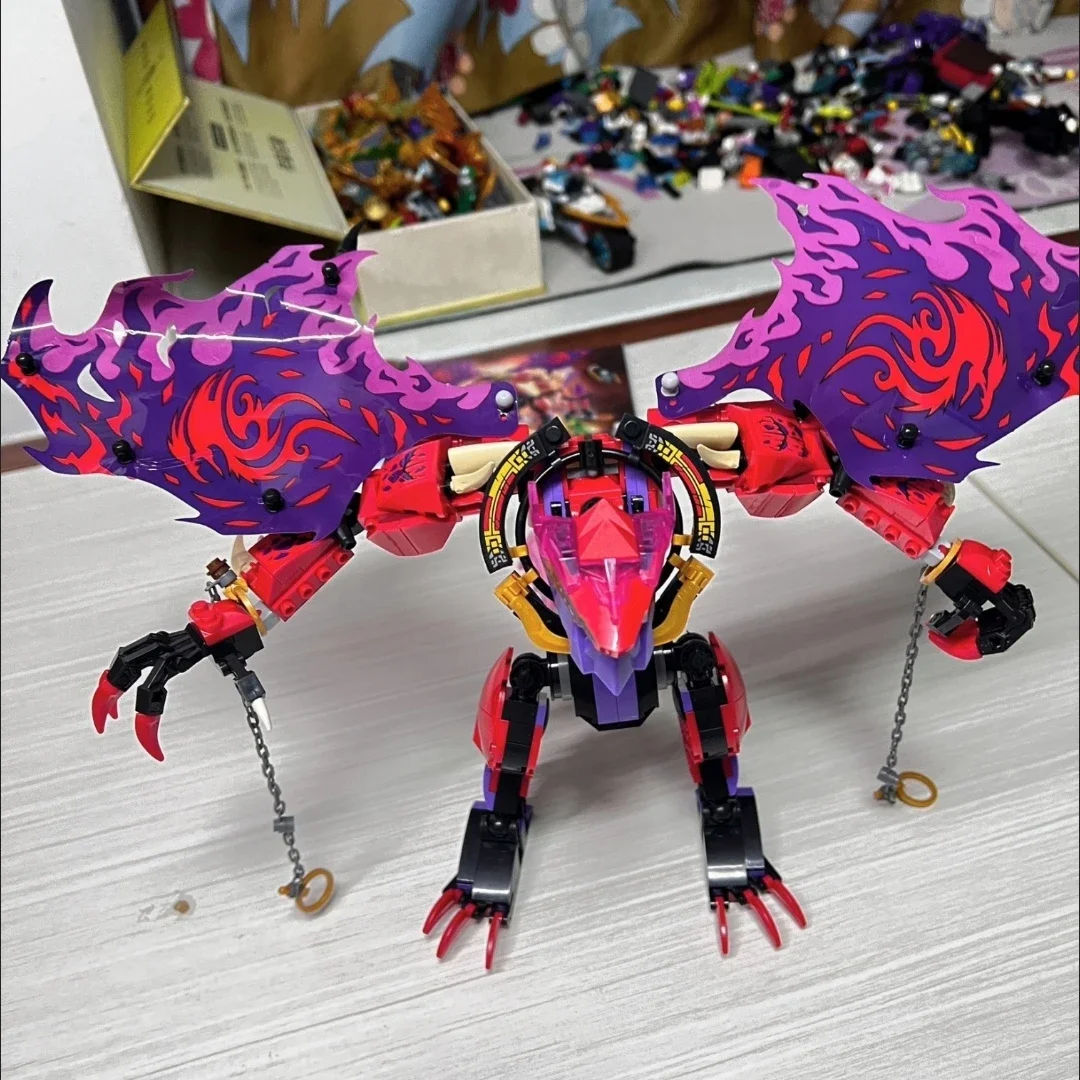 MOC Sets Ninjaos Series Building Blocks Thunderfang Chaos Dragon Dragon Mecha Assembly Kids Toys Gift