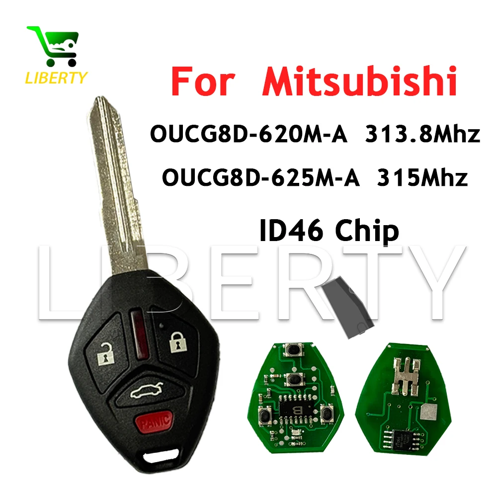 

Liberty Car Remote Key Fob 313.8MHz OUCG8D-620M-A ID46Chip OUCG8D-625M-A 315MHz for Mitsubishi Eclipse Galant Endeavor 2006-2012