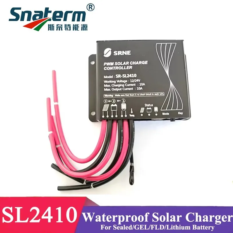 SRNE 20A 10A 12V 24V Waterproof Street light Solar Charge Controller Battery Regulator for 24 hours Solar PV Regulators
