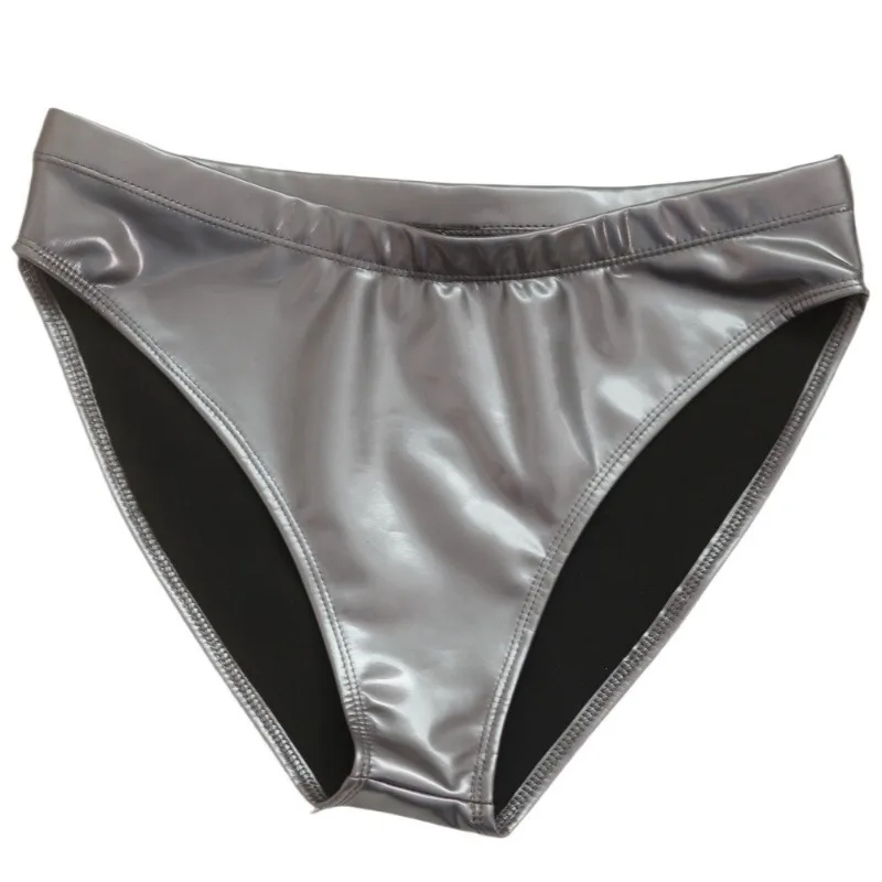 Slip a vita alta in lattice ed elastan, lucidi, effetto push-up, modellanti, sexy, aderenti, morbidi ed elastici per crossdresser