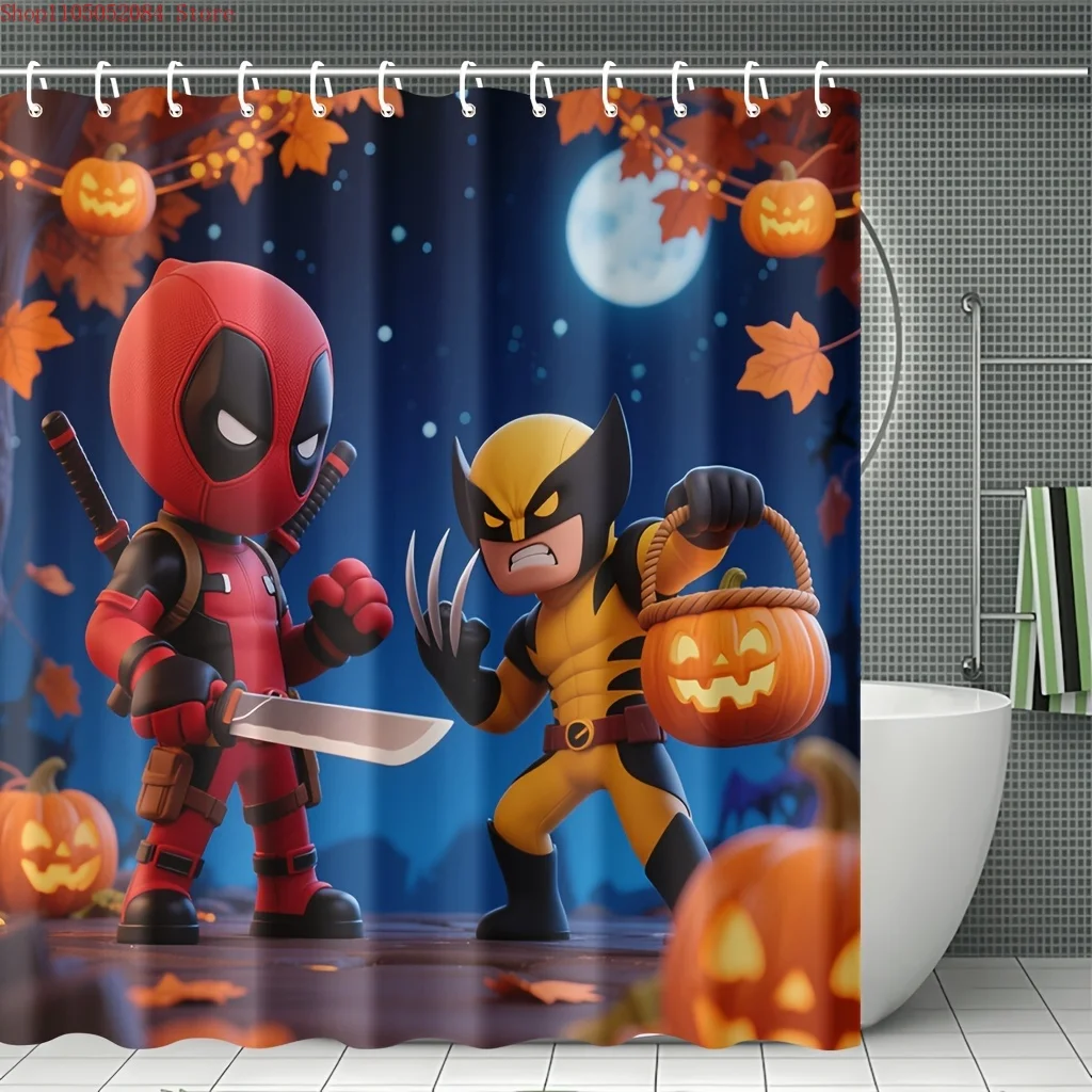 

Diverse Style Shower Curtain With Hooks Waterproof Washable Simple Install For Home Hotel Dorm Bathroom Use