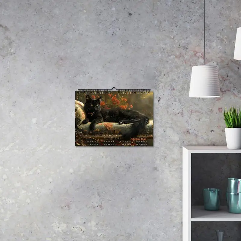 Funny Cat Calendar Large Wall Calendar Monthly Calendar Planner Month Planner Wall Calendar Monthly Calendar Planner Family