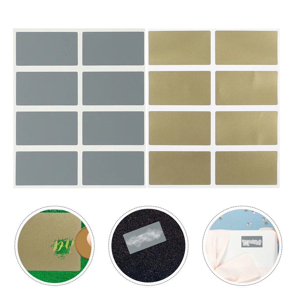 

200Pcs Scratch Off Cards Self Adhesive Classic Gold DIY Birthday Scratch Off Stickers Rectangular Labels Scratching Labels