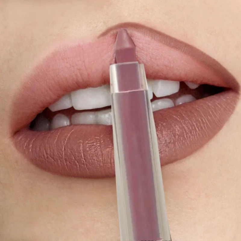 Delineador de labios de terciopelo, lápiz labial degradado cónico mate, resistente al agua, no pegajoso, maquillaje de labios, sistema de colores mezclados