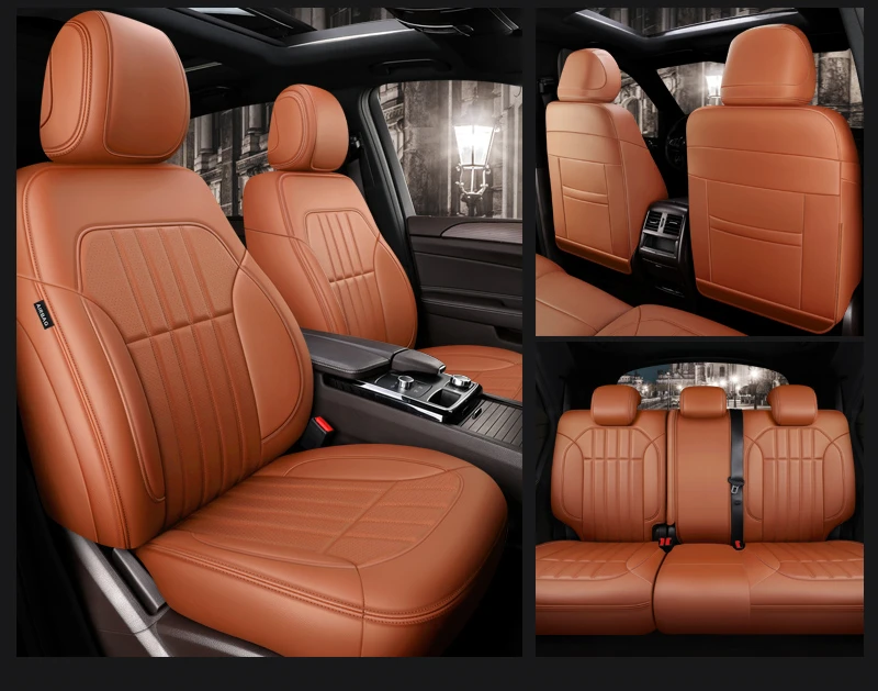 Made for Car Seat Covers for 5 Seats Leather Fit for Mercedes Benz W204 W205 W211 W203 W206 W210 W212 W213 W214 W176 W177