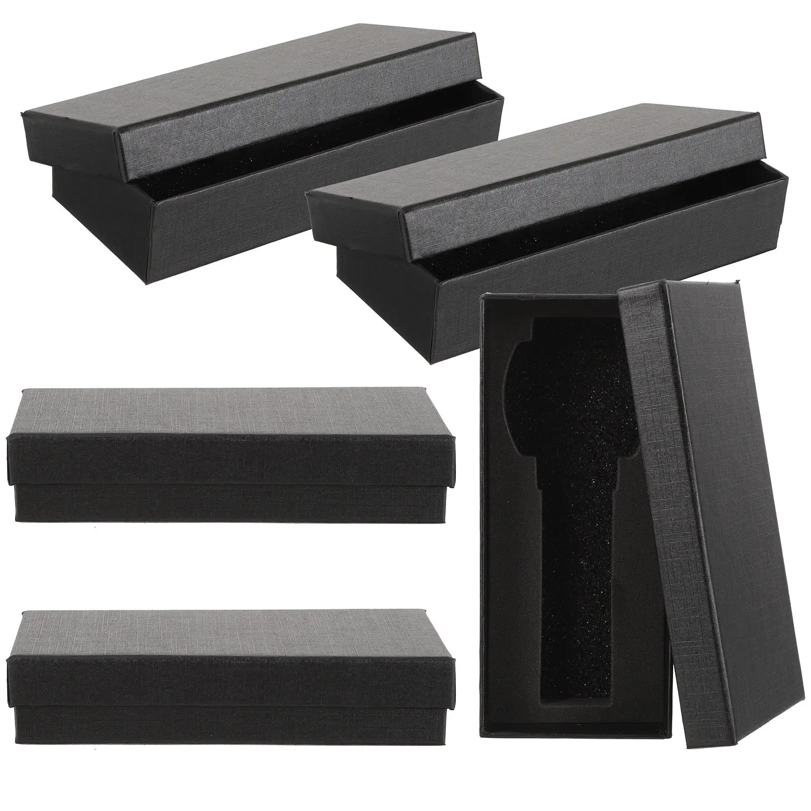 

Набор из 5 премиальных коробок для хранения часов с поролоновым наполнителем, портативный дорожный футляр для часов, прямоугольная подарочная упаковка для часов