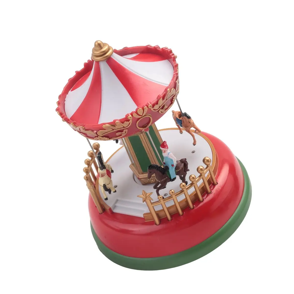 newA10R Xmas Glowing Music Carousel Wheel Christmas Gifts Christmas Eve Gifts Christmas Ornaments Home Decoration Gifts A