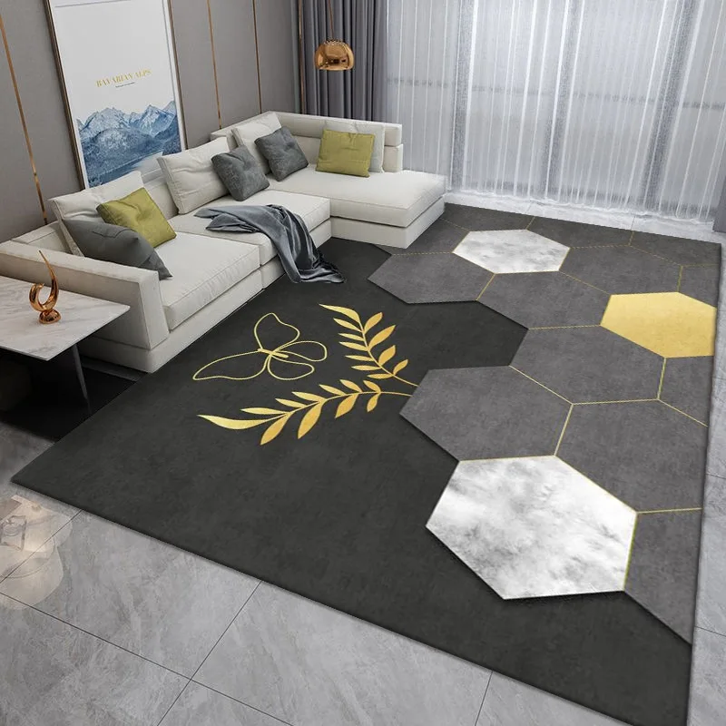 

Современный ковер для гостиной и спальни, коврик для зоны дивана и кофейного столика, скандинавский стиль, для домашнего использования, моющийся напольный ковер