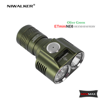 NIWALKER ETmini NE6 Dual Head 3200LM EDC Flashlight With 18350 Battery Type-C USB Rechargeable Multipurpose Mini LED Torch Outdo