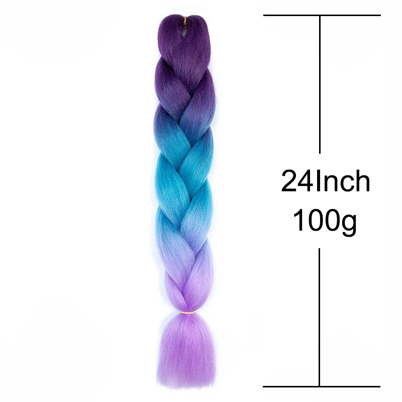 WIGSIN 24Inch Synthetic Long Straight Jumbo Braiding Hair Extension DIY Box Twist Crochet Hairpiece for Women