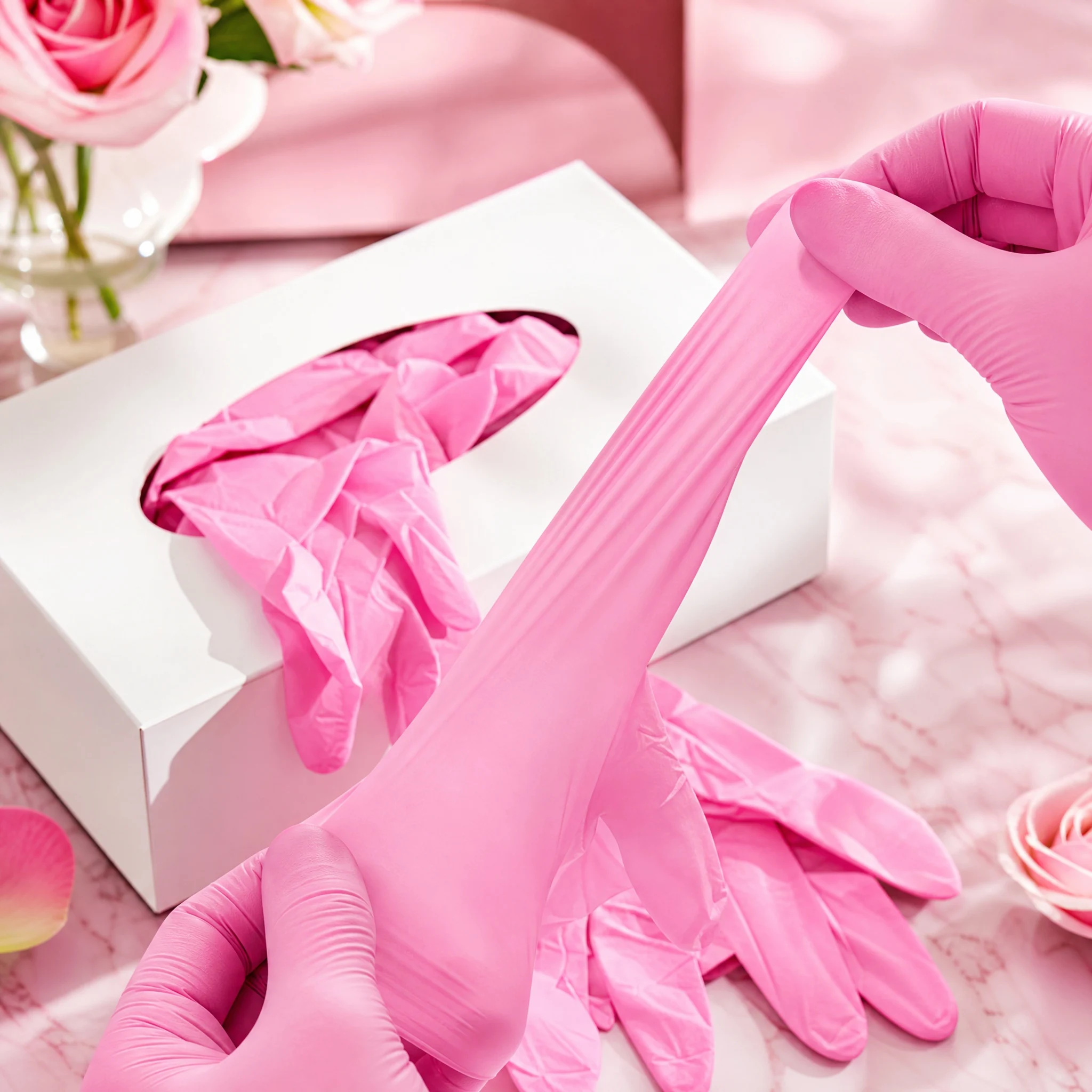 Guanti in Nitrile Rosa Semplic - Rubber Glove Cleaning recensione e prezzo