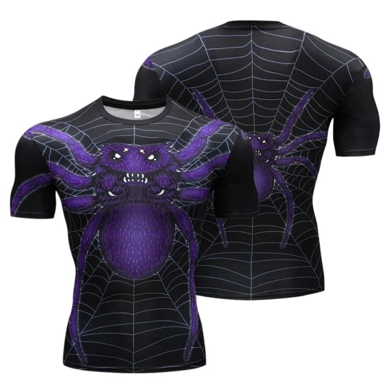 2026 Superhelden-Spinnen-Print 3D-Druck Herren Kurzarm Schnelltrocknendes Fitness-T-Shirt Rollenspiel-Kleidung Oberteil Familien-Set – Detail 13