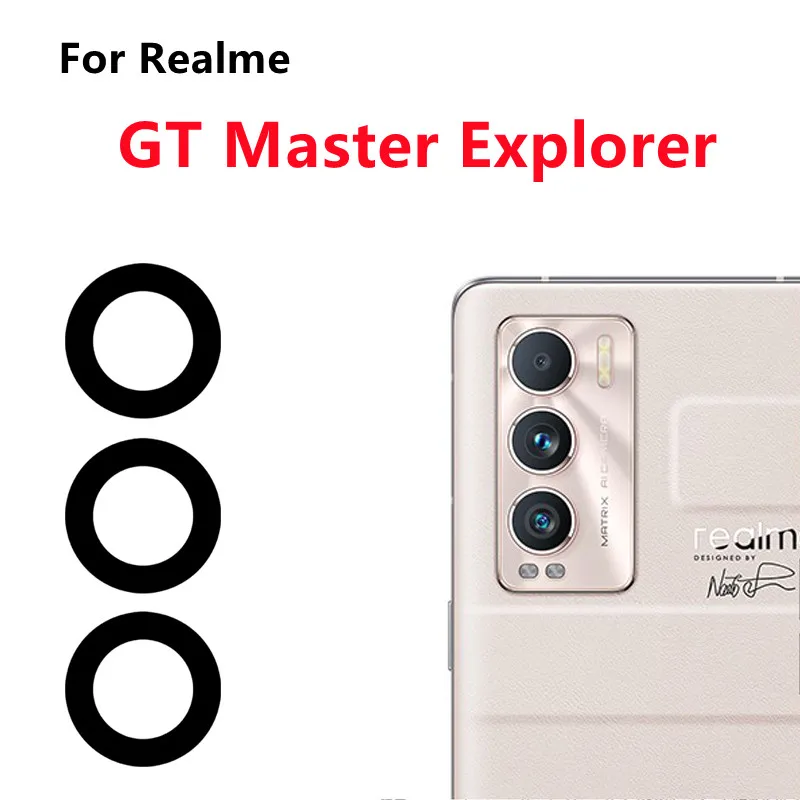 For Realme GT Neo 3 Neo2 GT2 Pro GT Neo2T Master Explorer Flash Rear Back Camera Glass Lens Cover with Adhesive Sticker