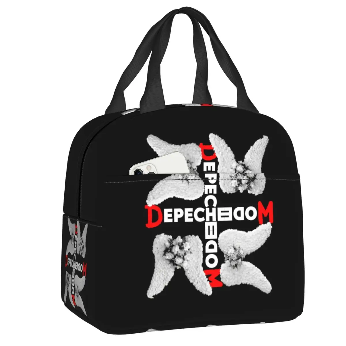 

Custom Depeche Cool Mode Electronic Rock Insulated Lunch Bags for Women Portable Cooler Thermal Bento Box Outdoor Camping Travel