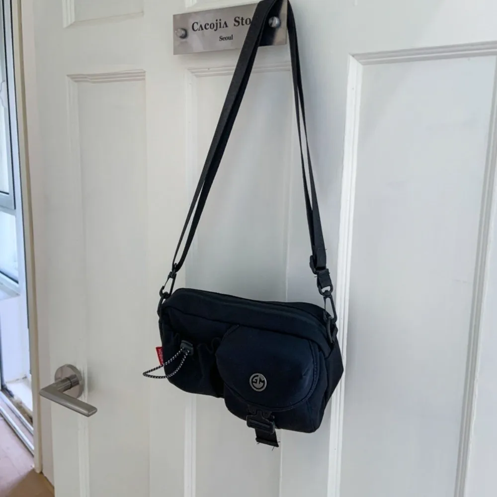 

Portable Solid Color Light Weight Bag Multipocket Adjustable Strap Nylon Cross Body Bag Casual Leisure Women's Handbags Unisex