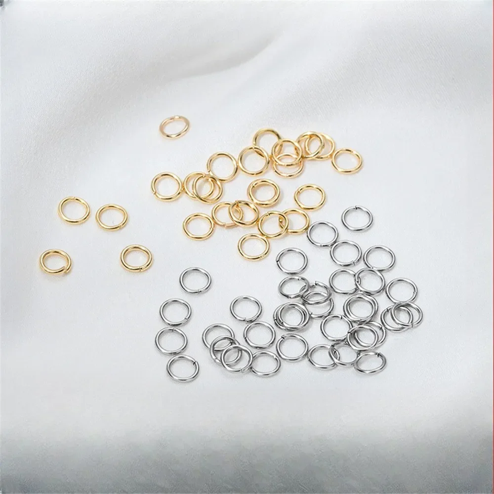 

Titanium Steel Non-fading Opening Ring Closed Connection Ring DIY Manual Connection Buckle Ring Jewelry Material Accessories