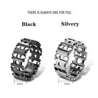 Multifunction Tool Bracelet Tread Bracelet Stainless Steel Bolt Driver Tools Kit Friendly Wearable Bike Multitool Outdoor Tool