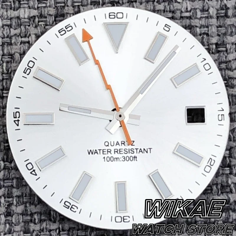 29 مللي متر DJ نمط أمة الله ساعة الطلب أسود أبيض أزرق رمادي ساعة الوجه الأخضر مضيئة صالح روندا 515 كوارتز ساعة يد تعمل بالحركة اكسسوارات