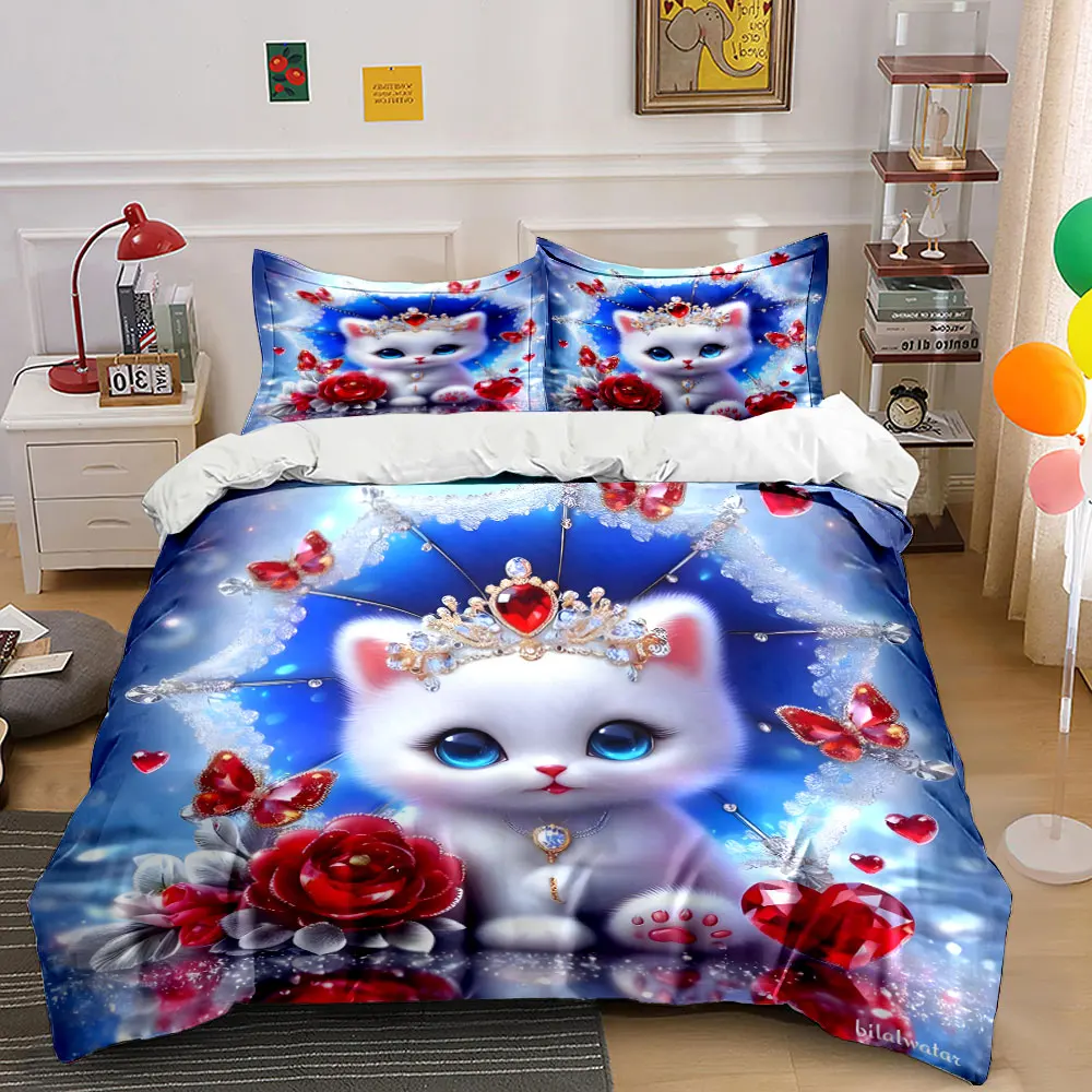 

"Elegant Red-Themed Decor Set" kid's and adults' bedroom decor, Exquisite three-piece bedding set gift