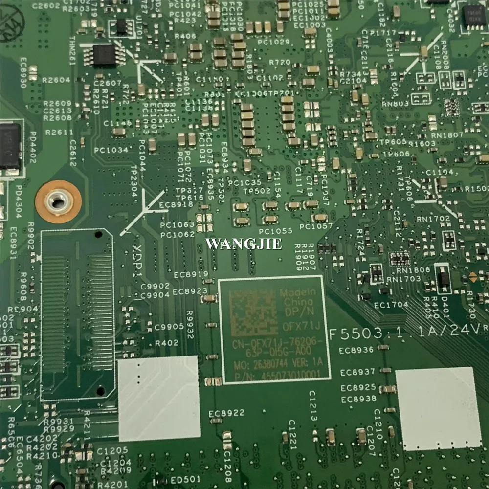 15219-1 لديل انسبايرون 7359 7568 اللوحة الأم للكمبيوتر المحمول مع كور I7-6500U V90VN CN-0FX71J 0FX71J FX71J 100% تم اختبارها بالكامل