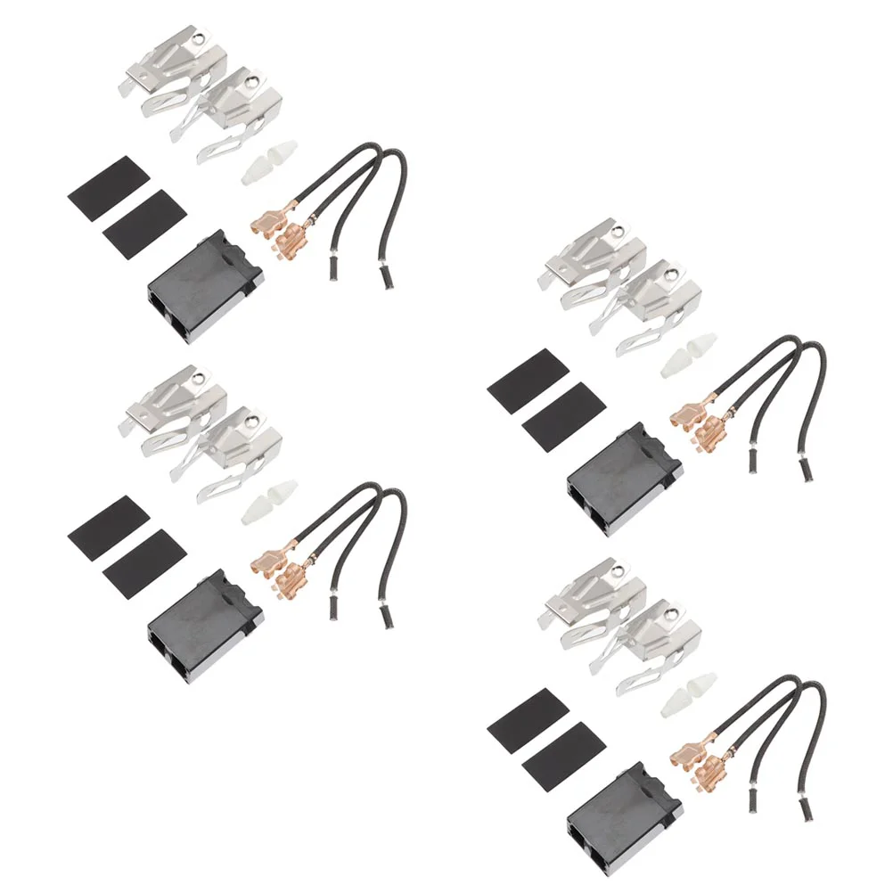 

4 Sets Oven Connector Stove Terminal Block Range Receptacle Kit Gas Burner Replacement Parts for Plug Surface