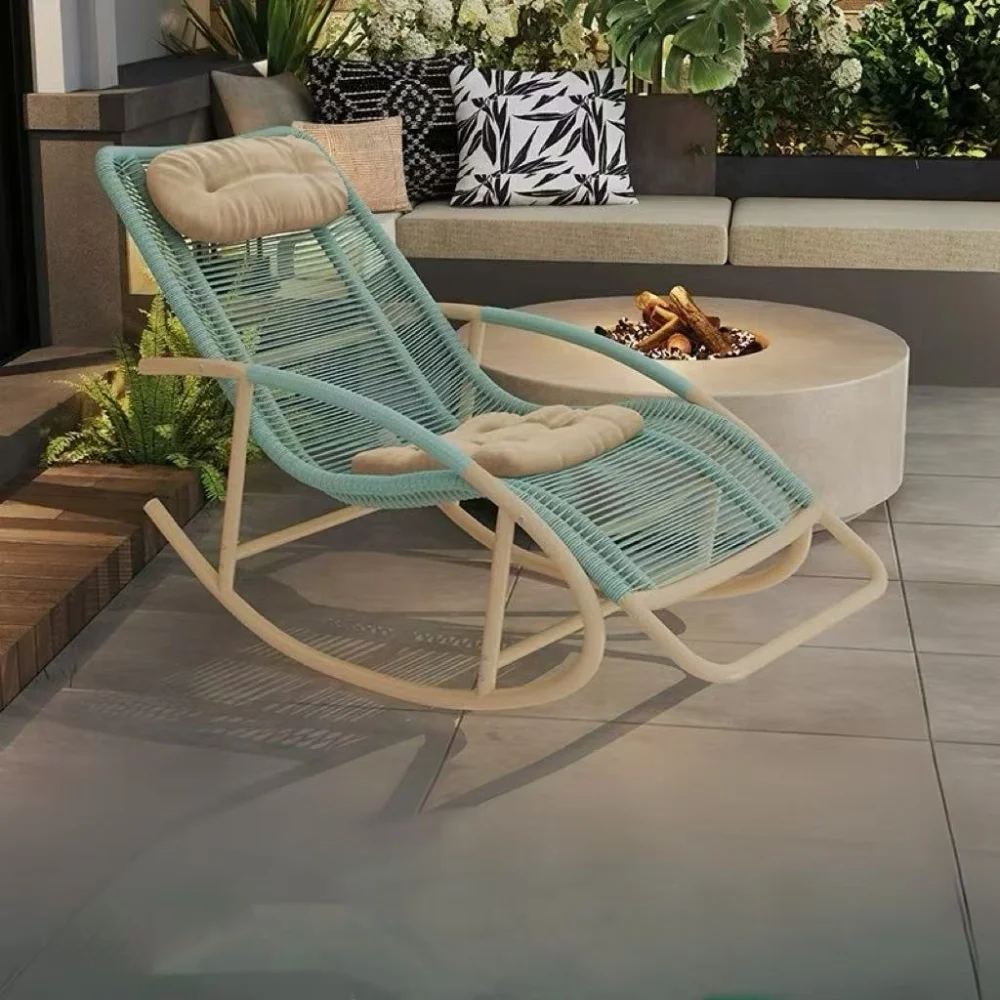 

Кресло-качалка с откидной спинкой из ткани