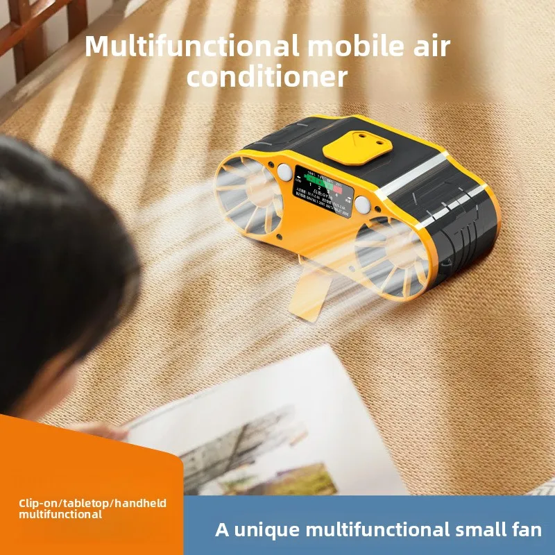 

Double Tube Brushless Waist Fan Large Capacity Waist Hanging Neck Portable Summer Cooling High Temperature Indoor