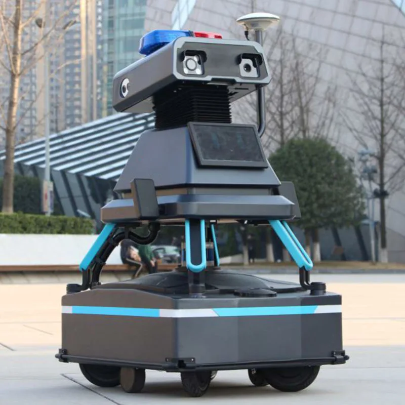 Robot di ispezione intelligente per esterni personalizzato Pattuglia di sicurezza Monitoraggio automatico Duty Polizia Dialogo vocale Protezione della pattuglia