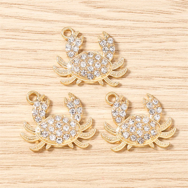 Tusember 10 Stück 24 x 25 mm gold- und silberfarbene Kristall-Seestern-Anhänger für Halsketten, DIY-Ohrringe, Schmuckherstellung, Zubehör – Detail 36