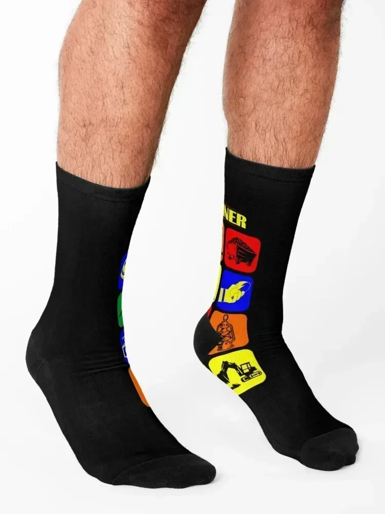 Coal Miner Profession Gift Socks soccer anti-slip warm winter christmas stocking golf Boy Socks Women's