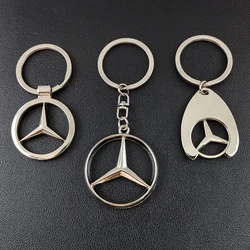 1 stücke Metall Schlüssel ring Auto Logo Schlüssel bund Emblem Schlüssel ring Kette für Mercedes Benz AMG A C GLC GLE Klasse W205 W176 W117 W118 W124