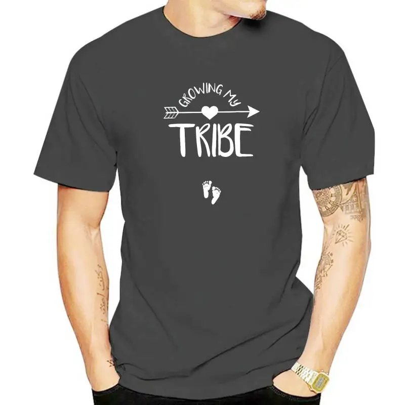 Growing My Tribe Shirt Cute Pregnancy Announcement Gift Faddish Mens T Shirts Custom Tops Tees Harajuku Camisas Cotton Hip Hop