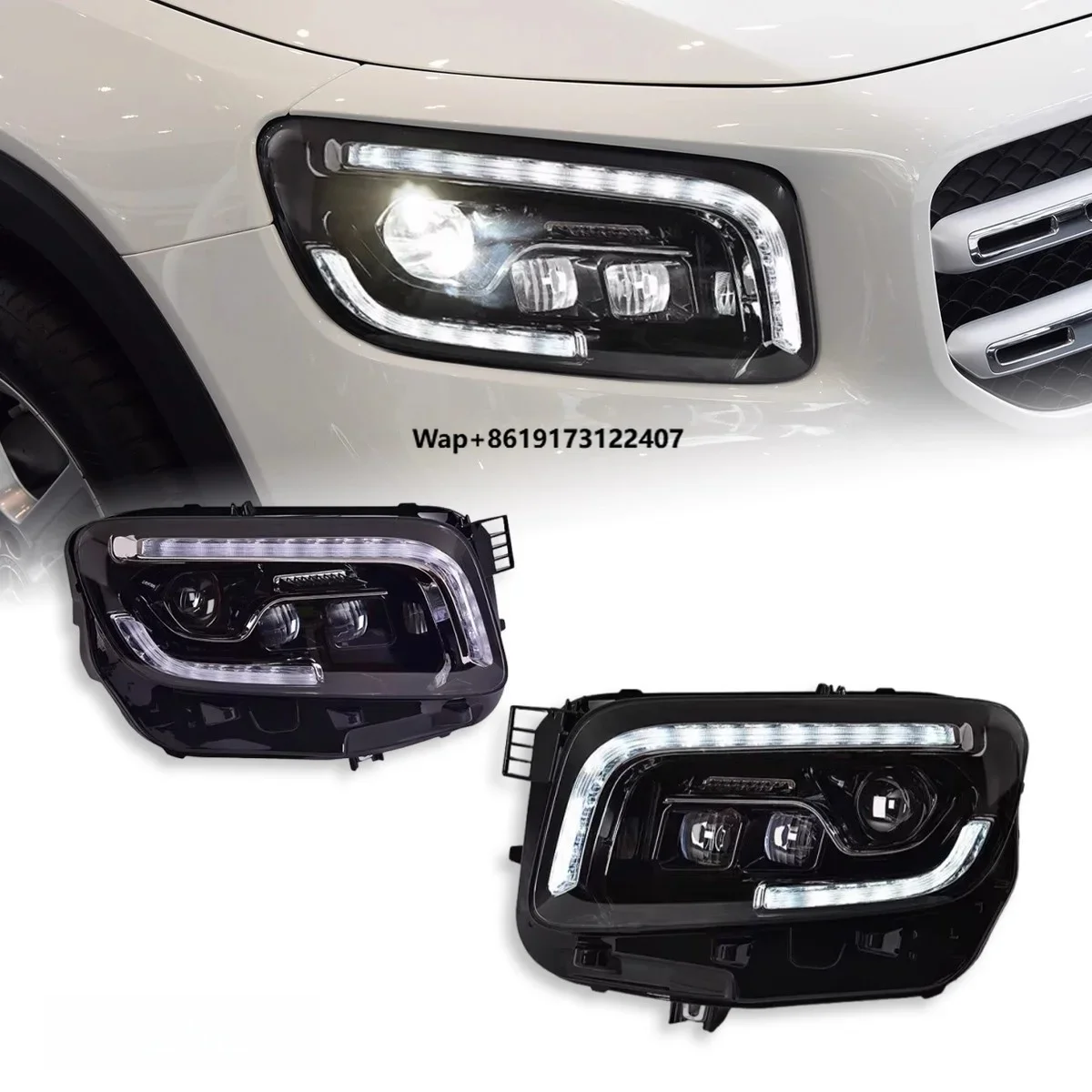 

LED Headlights for GLB Headlights Assembly with LED Lens Headlight DRL Sequential Turn Signals 2020 to 2025