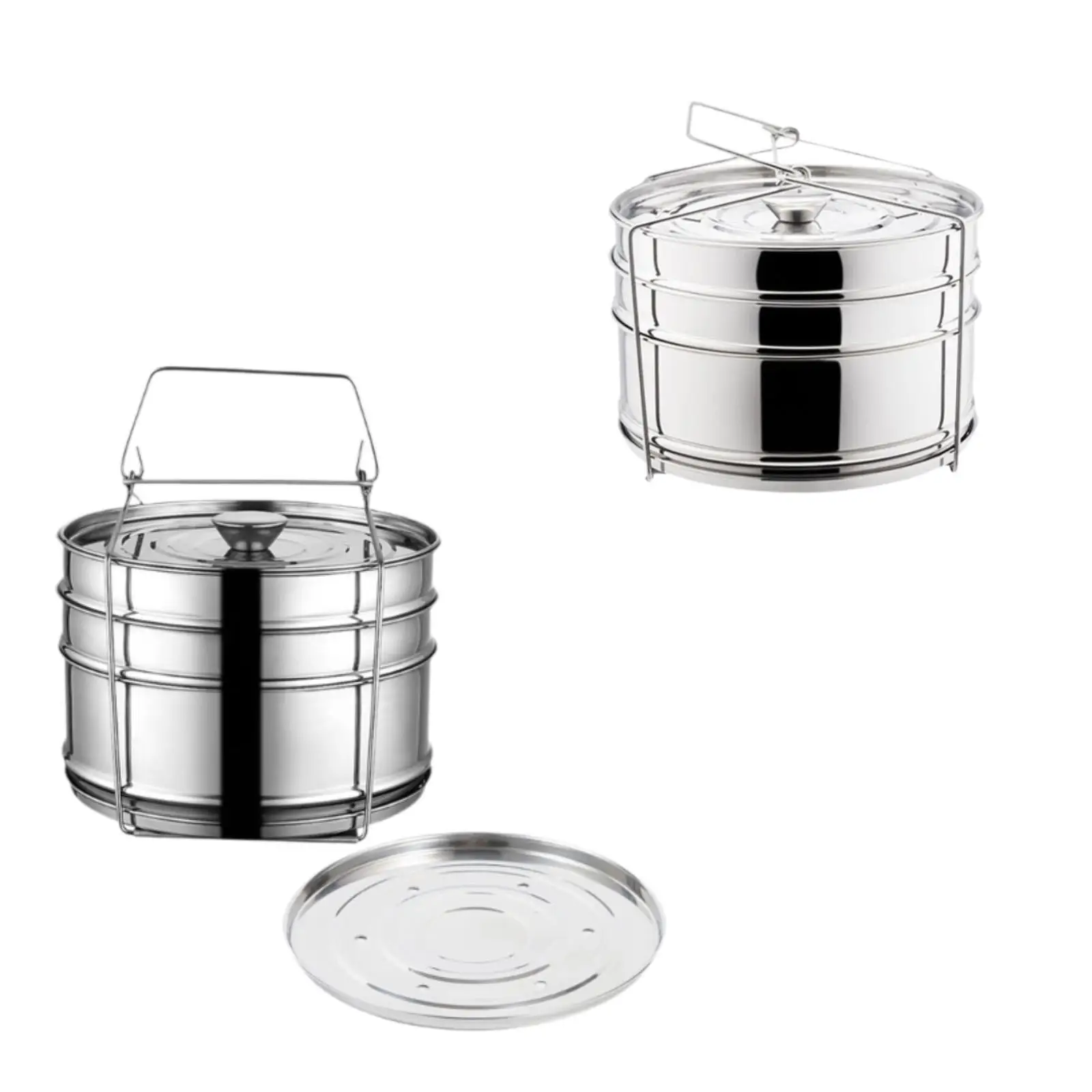 Bento Lunch Container Stainless Steel Three Tier for Office Hiking Outdoor