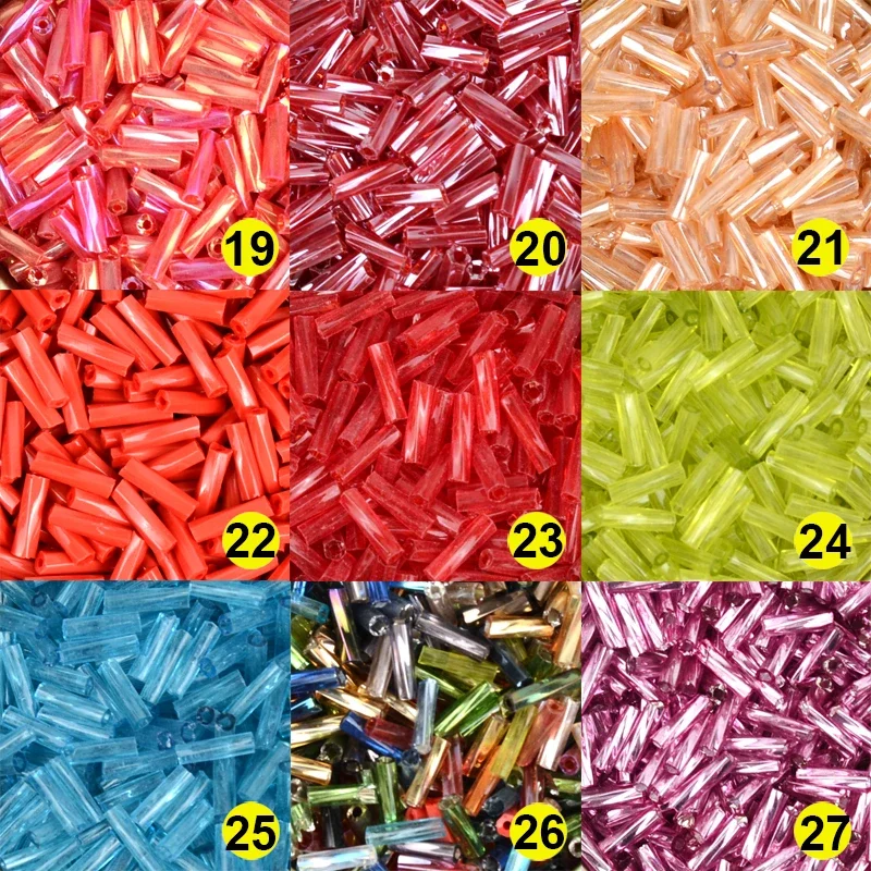 Approvato. 500pcs Twist Tube perline di vetro ceco semi lunghi perline allentate per la creazione di gioielli 2 x6mm fai da te