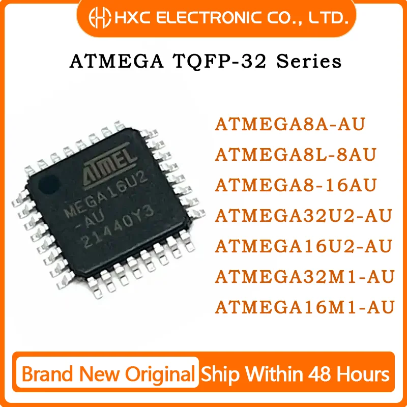 ATMEGA8A-AU ATMEGA8L-8AU ATMEGA8-16AU ATMEGA32U2-AU ATMEGA16U2-AU ATMEGA32M1-AU ATMEGA16M1-AU TQFP-32 Microcontroller IC Chip