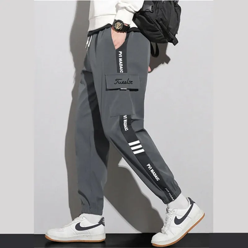 Spring and Autumn/New/Golf/Men\'s Versatile Casual Sports Pants Loose and Fashionable Korean Workwear Pants