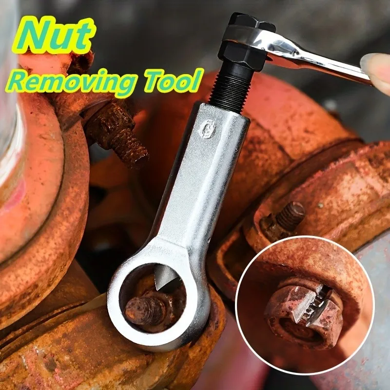 

Heavy-Duty Nut Splitter - Manual Metal Crusher, Rusted Nut Extractor, Steel, Industrial Hand Tool