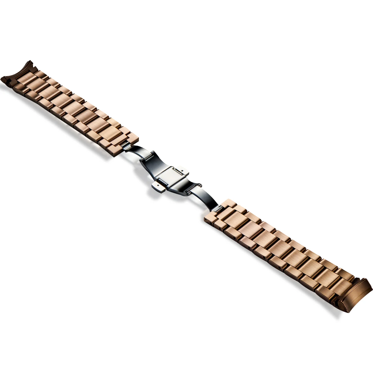 OBLVLO High Quality 22mm Stainless Steel Butterfly Clasp Watchband Watch Bracelet for Men Mechanical Watches Quartz