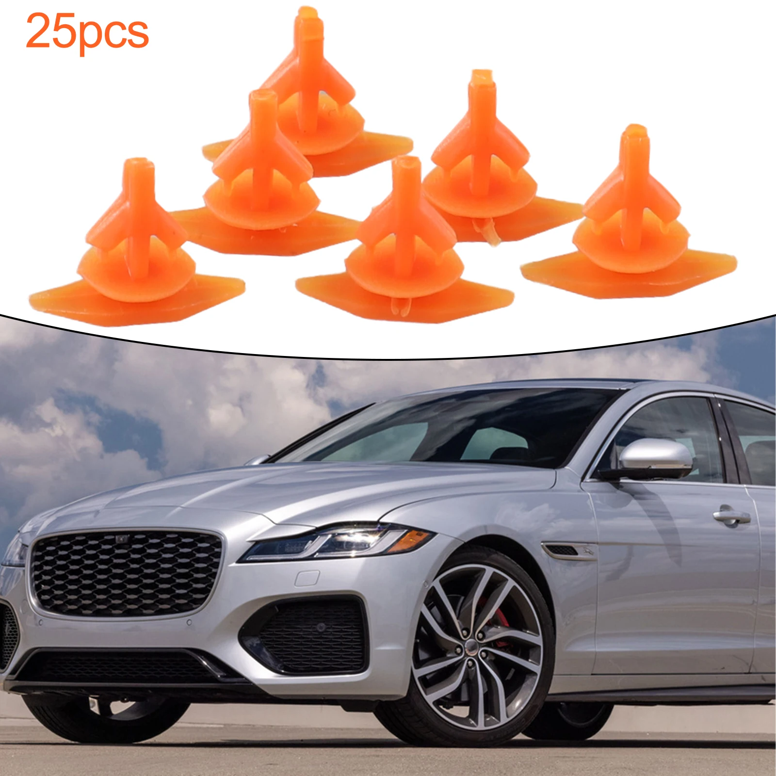 25Pcs Lower Door Rubber Seal Clips For Jaguar XF Weatherstrip Gasket  Seal Clips Trim Fastener Clip Lower Sill Sealing Trim