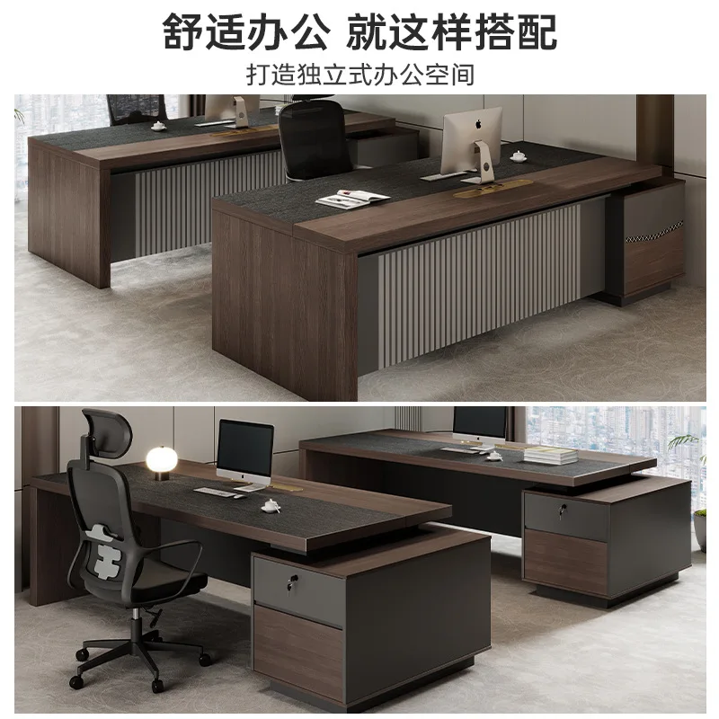 CEO desk,boss table,office Furniture,President High-End Executive Manager Office Desk And Chair Set