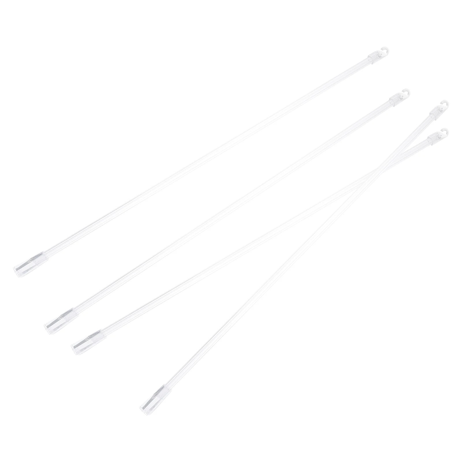 

4pcs 17 Inches Plastic Blind Wands Transparent Vertical Blinds Replacement Rods Extendable Window Curtain Accessories