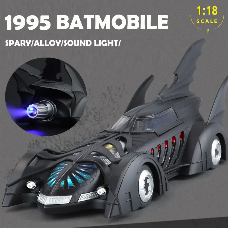 Spray Diecast 1:18 1995 Batmobile Car Model Man Boy Birthday Gift Alloy Toy Car Collection Miniature Voiture Home Decoration