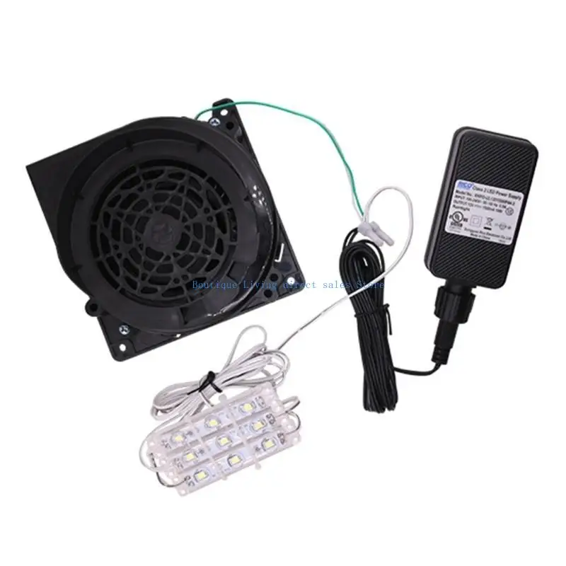 مروحة منفاخ هواء قابلة للنفخ بديلة لمروحة نفخ مع ضوء LED للهالوين وعيد الميلاد قابلة للنفخ مقاومة للماء #4