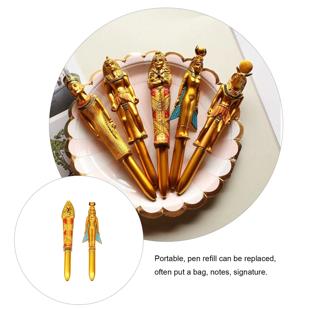 2 قطعة قلم حبر جاف مصر حبر سريع الجفاف أداة كتابة محمولة تصميم مضحك للطلاب البالغين أقلام فنية قديمة هدية إعلانية